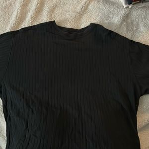 George Mens White Striped Short Sleeves Crew Neck Pullover T Shirt Size XL NAVY